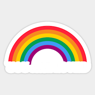 Colorful Rainbow Flag You Are Loved Design Sticker